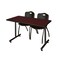 Kobe Rectangle Tables > Training Tables > Kobe Training Table & Chair Sets, 48 W, 24 L, 29 H, Mahogany MKTRCT4824MH47BK - alternate 1